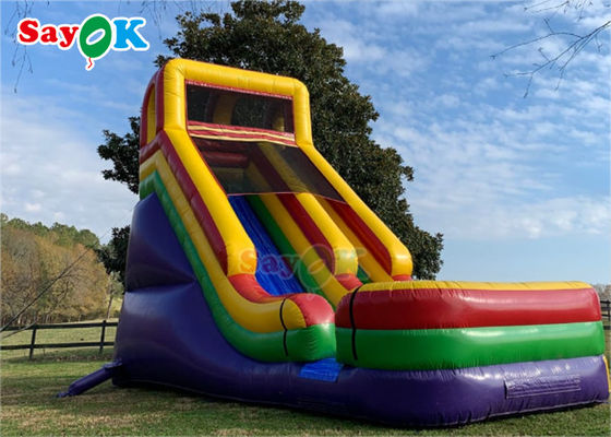 Enormes toboganes de agua inflables con tema de dinosaurio PVC divertido toboganes inflables secos mono anti ruptura