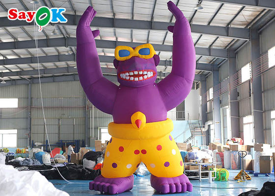 Tejido gigante de Oxford, personajes de dibujos animados inflables, gorila, publicidad