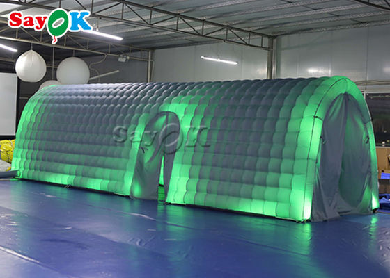 Tienda inflable personalizada de tela de Oxford Blanco de fiesta Tienda de túnel inflable con led