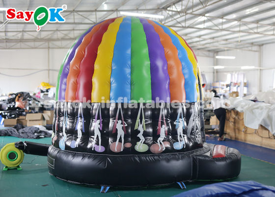 Tienda de exteriores inflable PVC lonas coloridas Cúpula de discoteca inflable con luz led mágica CE SGS ROHS