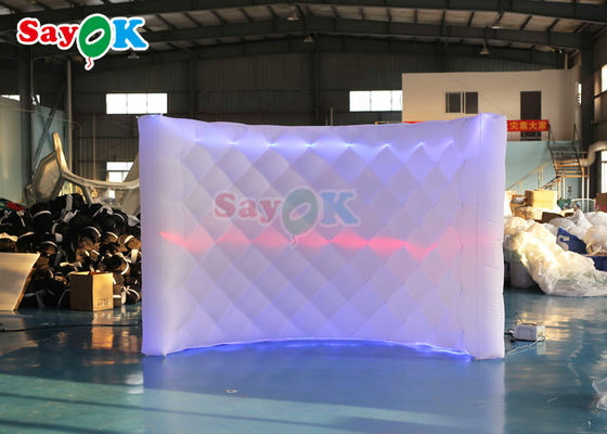Nuevo atractivo Led pared inflable LED inflables blanco pared de la cabina de fotos para el evento
