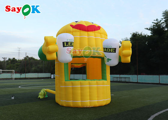 Tienda de aire inflable de Oxford Lemon Cartoon Booth Aireada Tienda de césped inflable hecha a medida
