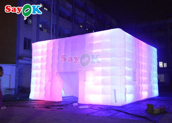 Tienda de aire de cubo inflable de discoteca de bodegón de fotos de bodegón de bodegón de bodegón con luz LED colorida