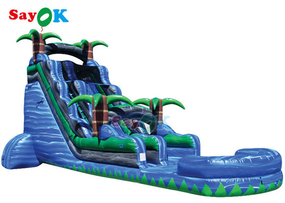 Gran tobogán inflable comercial de cobre marrón PVC tobogán de agua casa de rebote de verano al aire libre