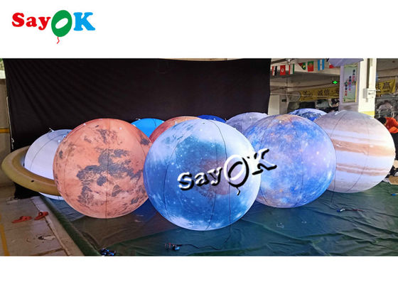 Iluminación Led Gran colgante inflable Ocho planetas 0,25 mm Material de PVC
