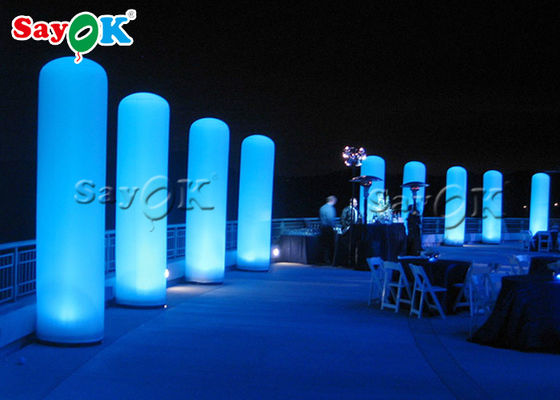 Pilar de columna inflable LED personalizado para boda / escenario / decoración de la entrada de la fiesta