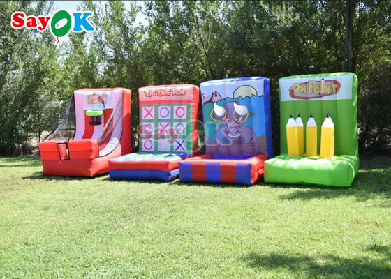 4 juegos inflables del carnaval de la diversión interactiva de los adultos de los niños en 1 para el trabajo en equipo del grupo