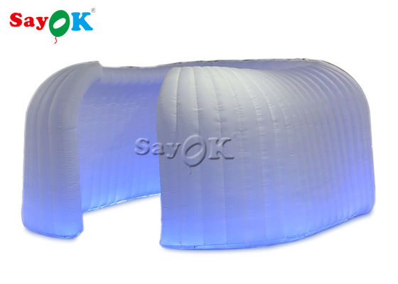 Tienda inflable blanca de la bóveda de la yarda de la feria profesional inflable de la tienda 6.5x2.4mH con el LED